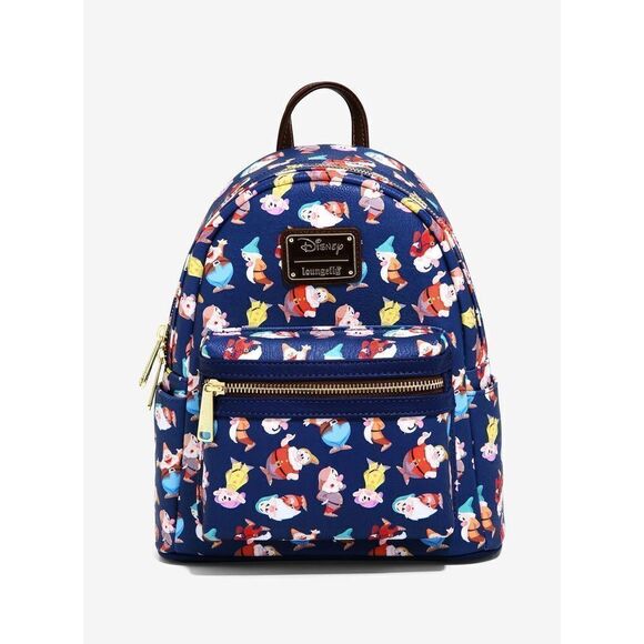 Loungefly x Disney Snow White And The Seven Dwarfs Allover Print Mini Backpack - Picture 1 of 4